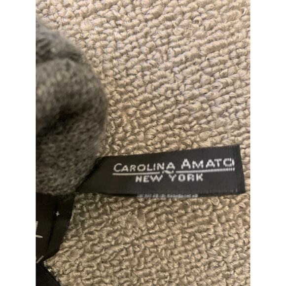 Carolina Amato Women's M/L Gray Convertible Cashmere Wool Blend Mittens NWT - Picture 3 of 6